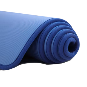 Tapis de Yoga épais bleu 10mm antidérapant confortable