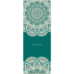 Tapis yoga daim vert antidérapant